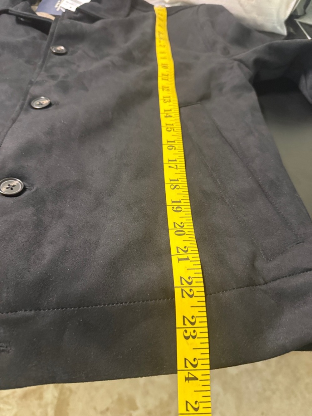 Abercrombie & Fitch Black Faux Suede Cropped Jacket - Picture 10 of 10